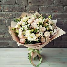 Букет цветов из:  Альстромерии, Розы и Хризантемы #REPLACE_PRED# Темижбекском