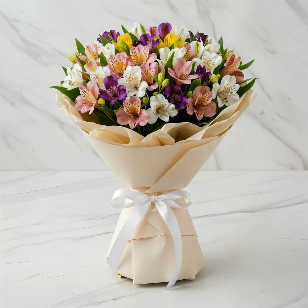 Букет цветов из: Альстромерии в Темижбекском