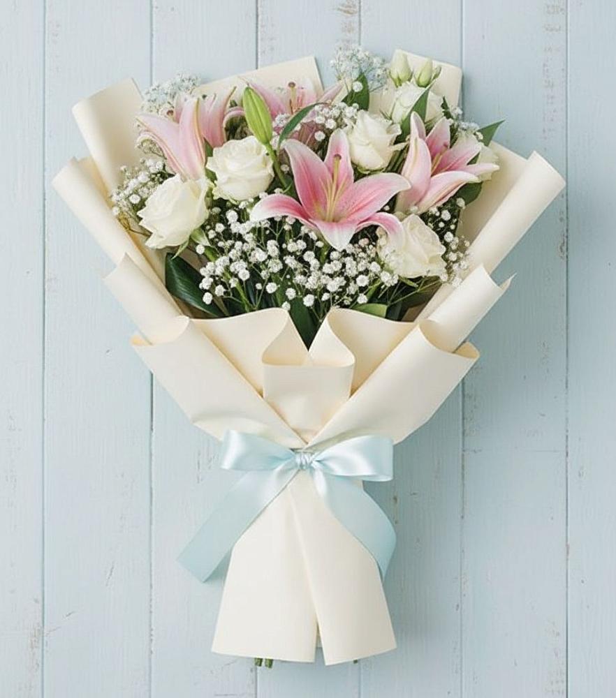 Букет цветов из: Лилии в Темижбекском