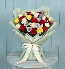Букет цветов из:  Розы в Темижбекском