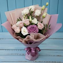 Букет цветов из:  Розы и Лизиантусы #REPLACE_PRED# Темижбекском
