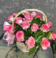 Цветочная композиция из Розы в корзине #REPLACE_PRED# Темижбекском