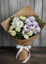 Букет цветов из:  Хризантемы и Розы в Темижбекском