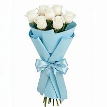 Букет 7 белых роз Проуд в Темижбекском