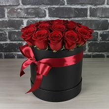 Цветочная композиция из Розы в шляпной коробке в Темижбекском