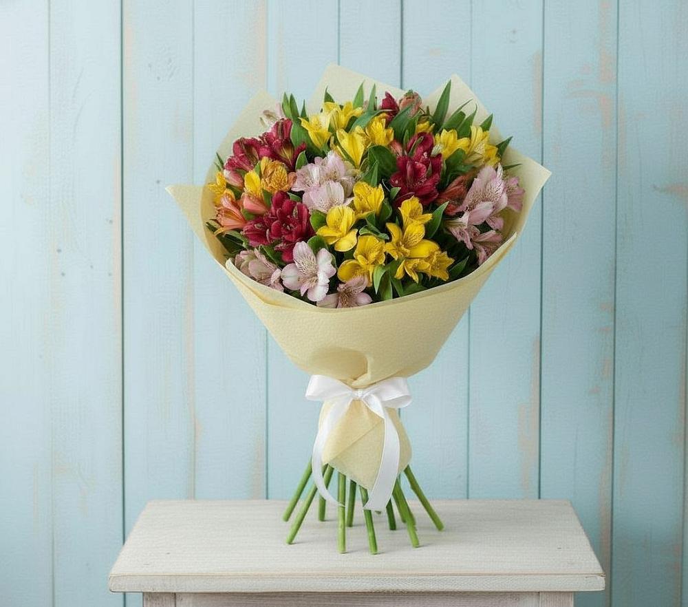 Букет цветов из: Альстромерии в Темижбекском