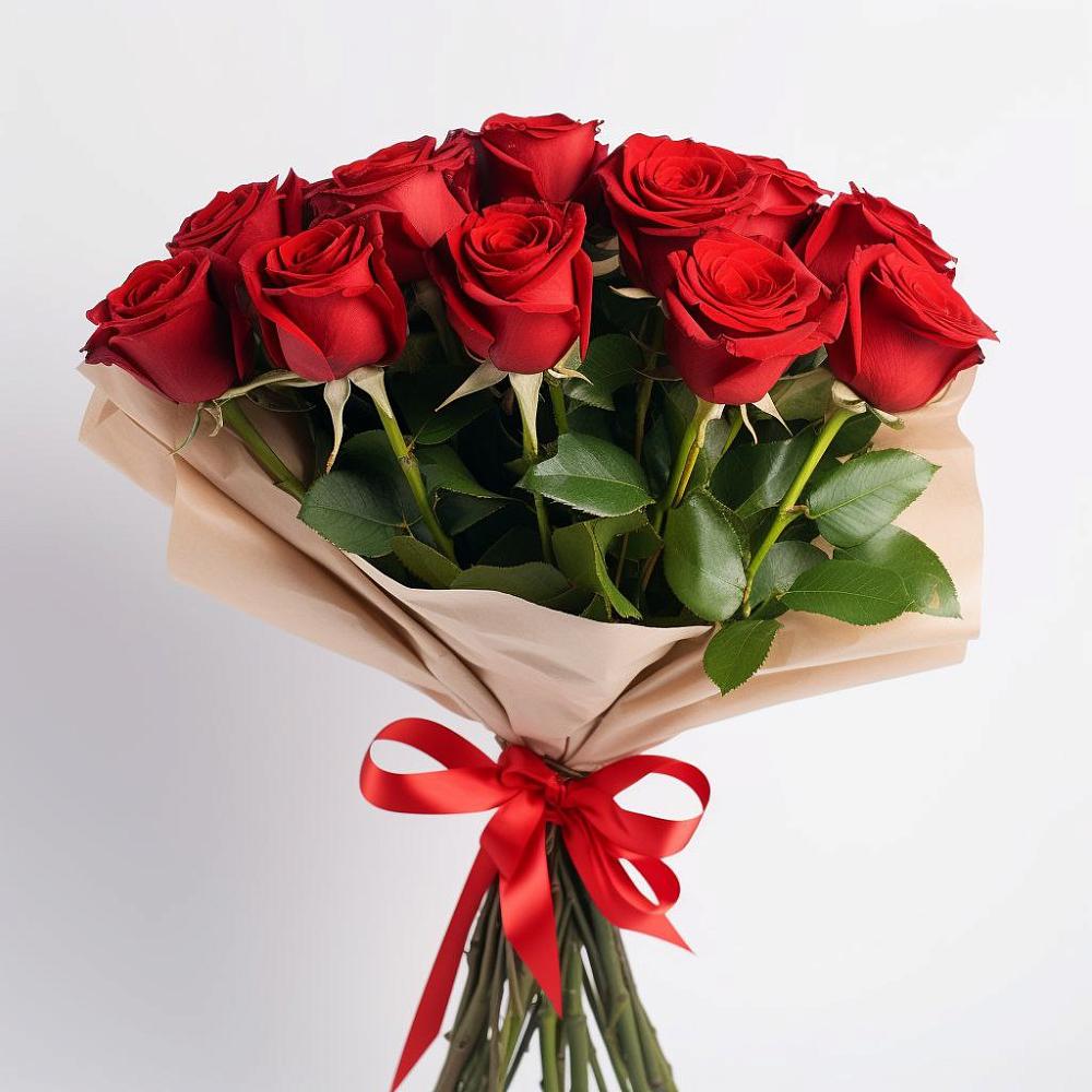 Букет 11 Красных роз Эдлесс Лав в Темижбекском