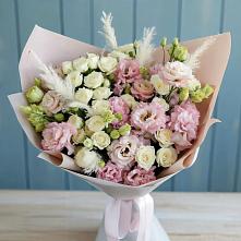 Букет цветов из:  Альстромерии и Розы #REPLACE_PRED# Темижбекском